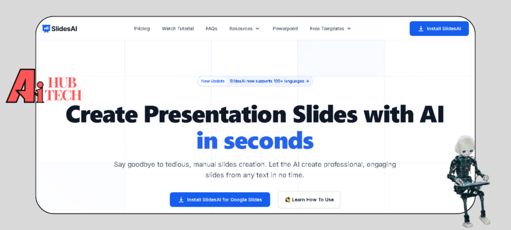 slides presentation ai homepage